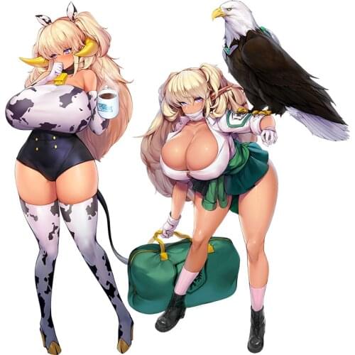 Three Ratels CA35 cow hentai sexy girl dark elven forest ranger last origin sticker For Car label Refrigerator label