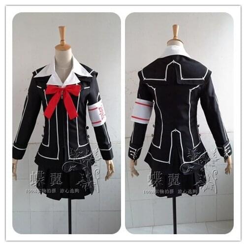 Vampire Knight Kuran Yuki Cosplay Costume Black/White School Uniform Outfit Halloween Party Costumes for Women Anime Costumes