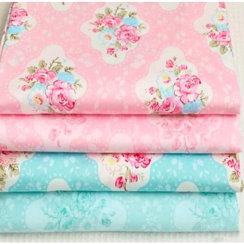 Spring Flowers Printed Cotton Fabric Fat Quarters Bundle Quilting Patchwork Sewing Fabric For Tilda Doll 40x50cm