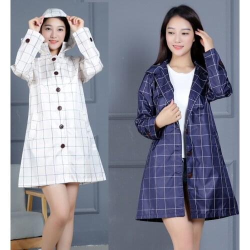 Women Raincoats Lattice Trekking Long Poncho Raincoat Long Rainwear Lightweight Rain Coat Waterproof Coat Poncho Raincoat