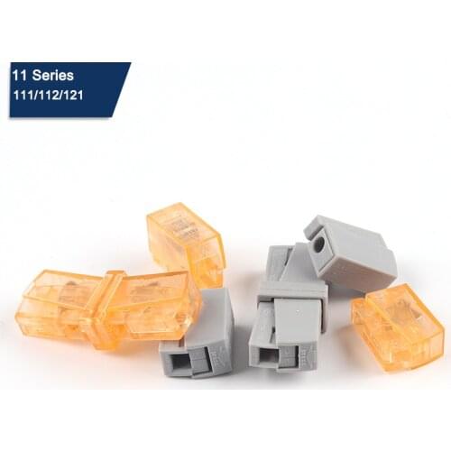 10PCS Quick Crimp Spring Push in Wiring Connector For 111/112/121 Light strip Wire Connector Electrical Cable Terminal block