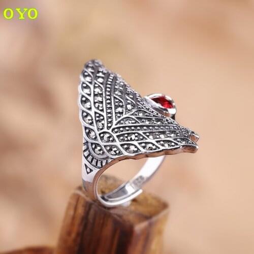 100%S925 Sterling Silver Jewelry Womens Heart Pomegranate Red Ring Free Shipping