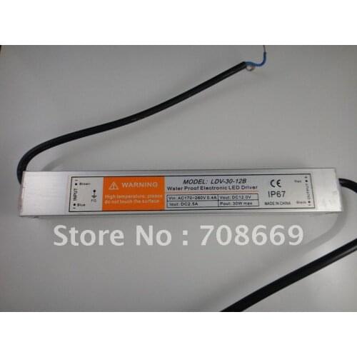 12V 2.5A 30W Waterproof Electronic LED Driver Transformer Power Supply