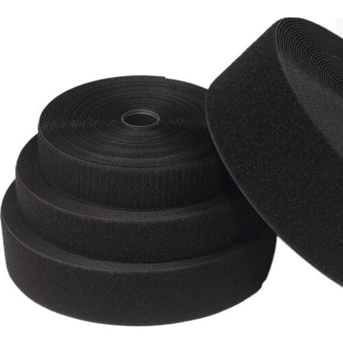 5M/Pairs Black White Hook and Loop Fastener Tape Sewing-on The Hooks Velcros Adhesive Magic Tape DIY Sewing Accessories 16-100mm