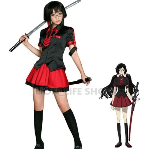 Anime Blood C Kisaragi Saya Cosplay Costume Sexy Women Halloween Cosplay Costume Uniform Free Shipping