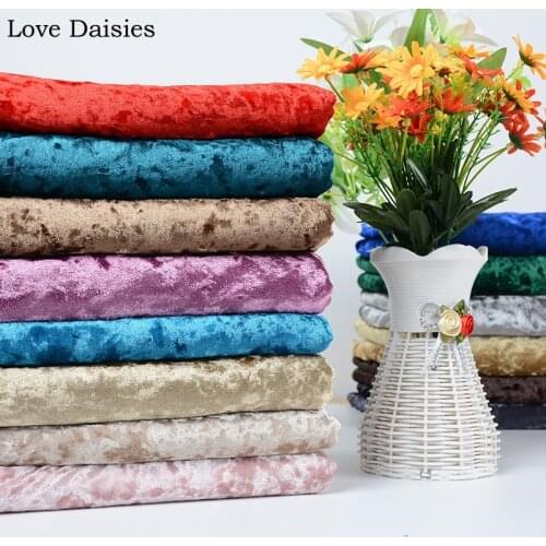 Gold Diomand Velvet Silk Velvet Solid Elastic Thick Soft fabric for Autumn Winter Apparel Blouse Dress Pants Cover Cushion Craft