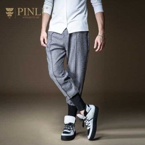Free shipping Mens Male fashion black Original Design 2020 winter mens trousers youth casual pants B204117303