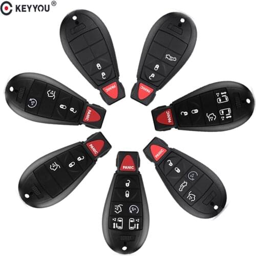 KEYYOU For Chrysler Jeep Grand Cherokee 2008 - 2015 3 4 5 6 7 Buttons Remote Case Smart Key Shell Fob Smart Key Case