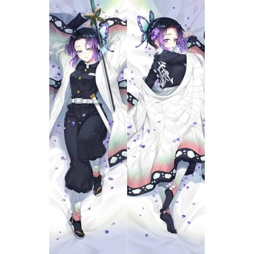Anime Demon Slayer Kimetsu no Yaiba Kochou Shinobu Cosplay Dakimakura Pillow Case Hugging Body
