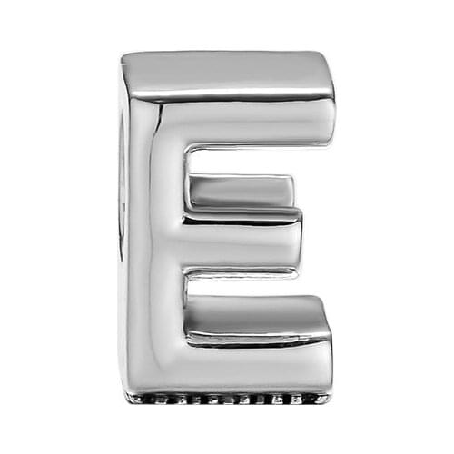 CKK 925 Sterling Silver Letter E Charm Beads Original Fashion Jewelry Making Fits For Bracelets & Bangle