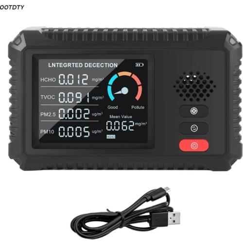Indoor Air Quality Sensor Air Quality Monitor HCHO TVOC PM2.5/10 Gas Detector