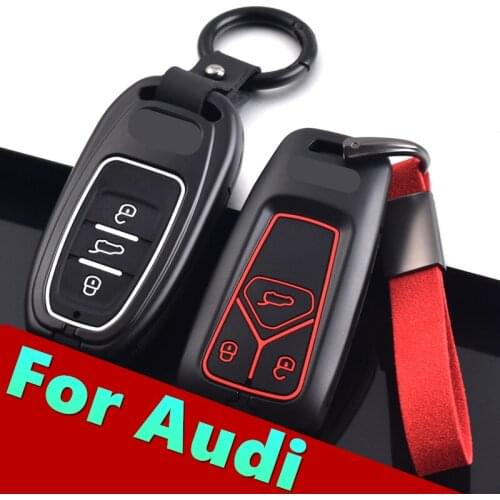 For Audi a4l a6 q5l a5 a7 q7 2019 High-end car key shell key sets buckle Anti-drop wear protection key car accessories