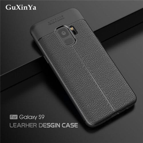 GuXinYa For Cases Samsung Galaxy S9 Cover Luxury Leather ShockProof TPU Protective Case For Samsung S9 Phone G9600 Fundas