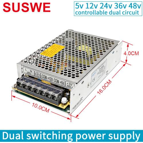 Switching power supply dual output 220 rpm 24v15a DC 12v3a120 / 150 / 200 industrial control transformer 350W