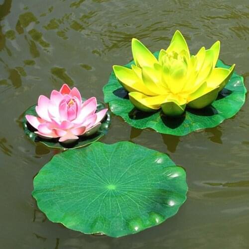 40 CM Artificial Green Lotus Leaf PE Foam Lily Floating Pool Plant For Wedding Home Garden Decoration Supplies