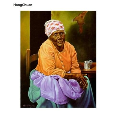African old man 5D DIY square/round diamond painting cross stitch needlework mosaic diamond thorn show home decoration new year