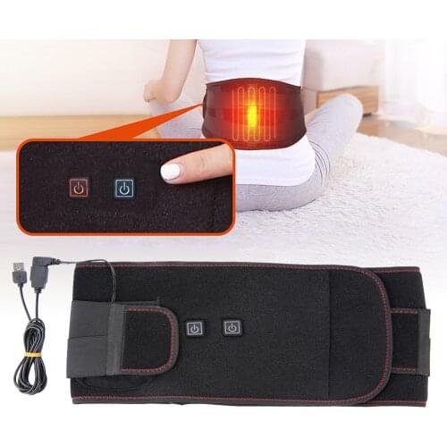Electric Heating Waist Support Massage Belt Far Infrared Vibration Hot Compress Lumbar Brace Magnetic Therapy Slimming Massager
