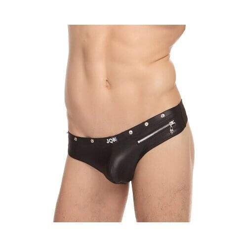 Mens underwear sexy mens imitation leather underwear, patent leather Thong show performance 308 308B