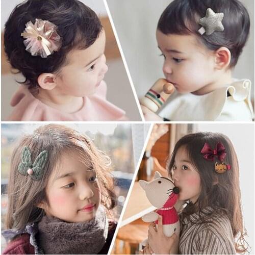18Pcs/Set Baby Hairpin Set Girls Bagged Cartoon Hairband Bowknot Rabbit Ears Hair Clips Kids Princesses Hair Accessories Gifts