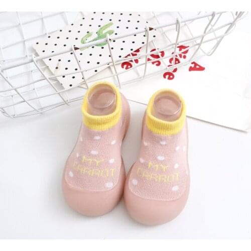 New Children Anti-slip Shoes Newborn Baby Girls Non-slip Floor Socks Pink Princess Sole Cute Cartoon Indoor Socks Infant Shoes