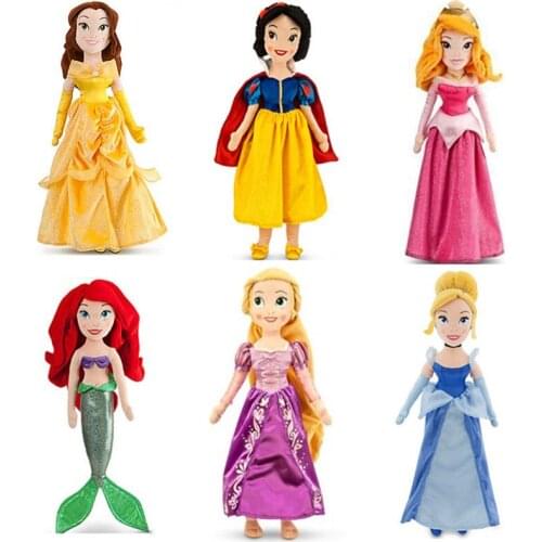 New Princess Plush Dolls For Girls Kids Stuffed Toys Children Gifts 50CM
