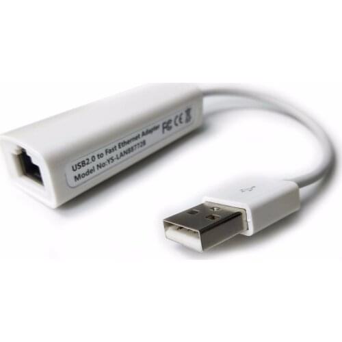 Free Shipping USB 2.0 Ethernet 10/100 Mbps RJ45 Network Card Lan Adapter RJ45 Cable 10M 100Mbps With AX88772B AX88772C Chip