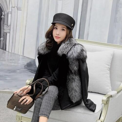 Women Winter Korean Real Wool Fox Fur Coat Short Shearling Genuine Leather Jacket Manteau Femme 2020 KQ-2899