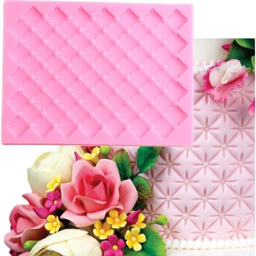Continuous Quilting Silicone Mold Cake Border Sugarcraft Fondant Molds DIY Cake Decorating Tool Chocolate Candy Gumpaste Moulds