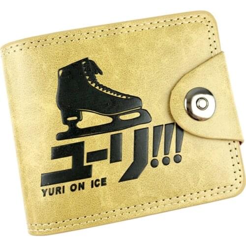 Bifold PU Hidden Discount Wallet Anime YurI!!! on Ice Mens Leather Note Compartment Coin Photo Credit Cards Holder Purses
