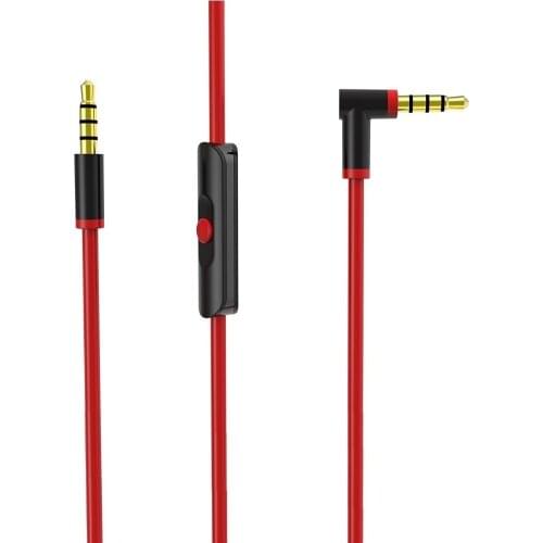 Replacement Beats Audio Cable + Inline Remote/Microphone for Beats by Dr. Dre Headphone Solo 2/3 HD/Studio/Pro/Detox