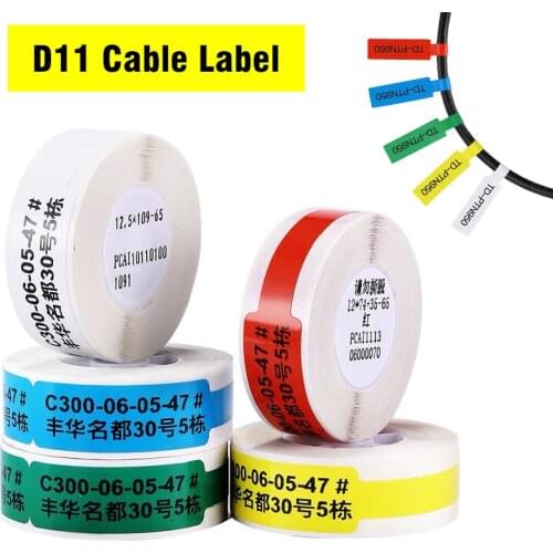 Niimbot D11 D110 Thermal Cable Label Paper Self Adhesive Sticker Anti-Oil Waterproof Scratch-Resistant For Network Fiber Wire