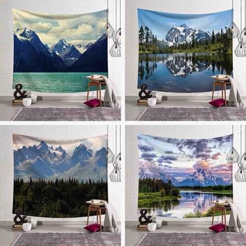 High Quality Landscape Painting Wall Tapestry Hanging Carpet Scenic Printed Sofa Cover Beach Towel Blanket Mat Home Decorative