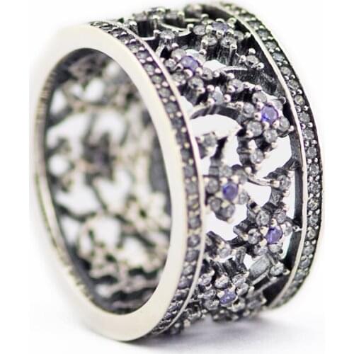 100% 925 Sterling Silver Jewelry Forget Me Not Rings Free Shipping