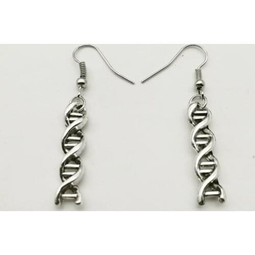 2020 Creative Hot Sale DNA Earrings Chemical Formula DNA Molecule Model Pendant Earrings Lady Gift Fashion Brinco Jewelry