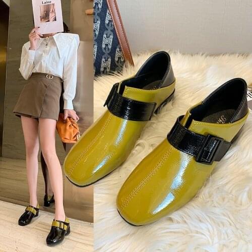 High Heels Womens New Fashion Single Shoes Womens Four Seasons Square Root Korean Shallow Mouth Square Toe Womens Shoes