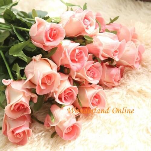 PU Real Touch Valentine Rose Charming Handmade Flowers Gift Office Bouquet For Valentines Day Flowers Bouquet MW01504