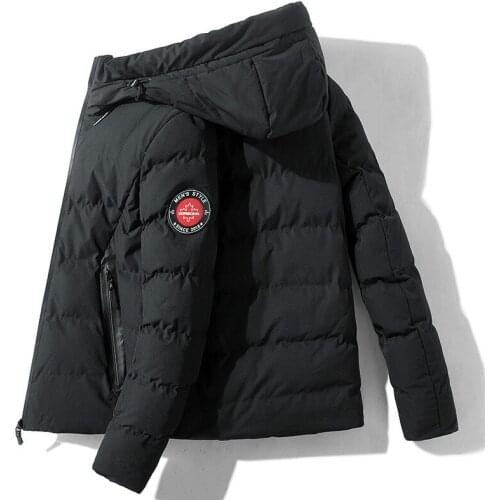 Winter Mens Bomber Jacket Fashion Male Cotton Warm Parkas Casual Outwear Windbreaker Thermal Hooded Coats Mens Clothing