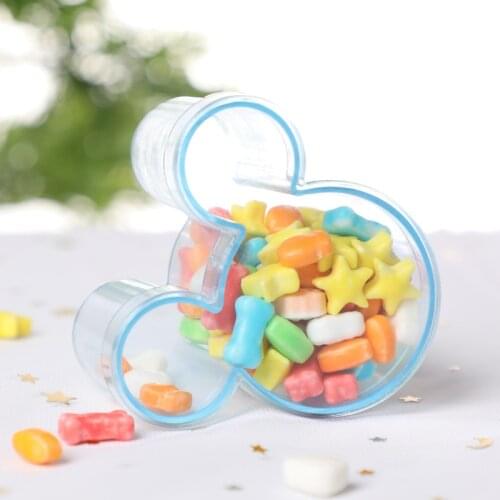 10pcs Multicolor Mouse Shape Candy Box Mini Plastic Box Christmas Wedding Birthday Party Decoration Supplies Gift For Kids