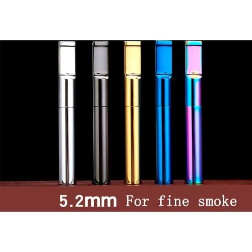 5.2mm Cigarette Smoking Accessories Colorful Alloy Reusable Cigarette Holder Filter Small and Light Easy to Clean Unisex Suit