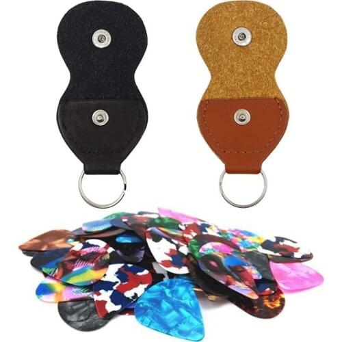 52 Pcs Accessories: 52 Pcs 0.46Mm Colorful Guitar Celluloid Picks Plectrums for Bass & 2 Pcs Guitar Picks Holder Case
