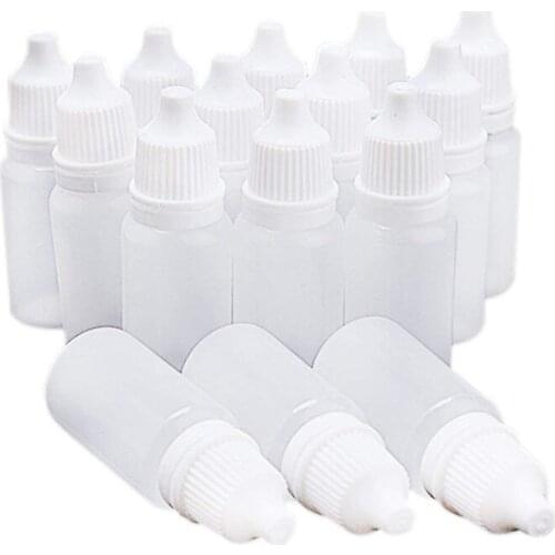 50 pcs dropper bottle, plastic bottle, empty bottle (bottle + stopper + stopper) - capacity 10 ml
