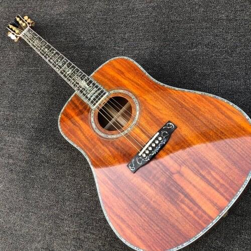 All koa acoustic guitar koa acoustic electric guitar handmade all real abalone classical acoustic guitar free shipping acoustic