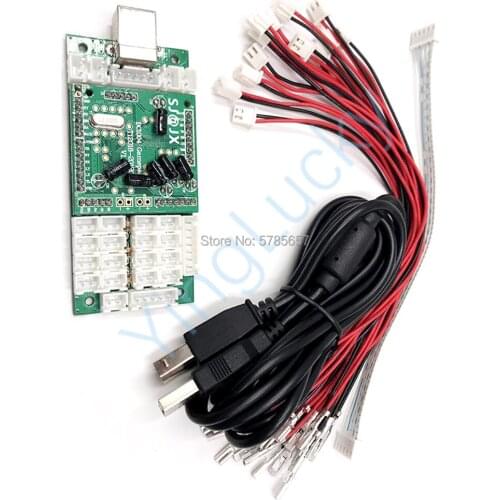 Arcade Controller Conversion Board to PS3 PS2 PC Xbox360 USB Encoder Adapter,Joystick Button Cable Android Console Kit Part
