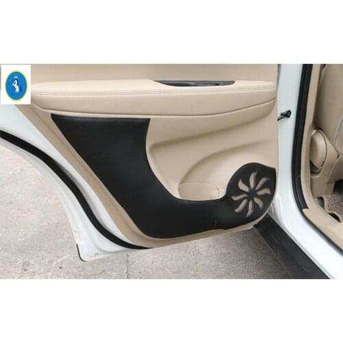 Yimaautotrims Auto Accessory Inner Door Protective Pad Kick Pad Stickers Kit Fit For Nissan Rogue / X-trail T32 2014 - 2020