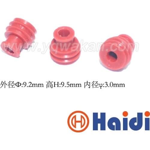 Free shipping 100pcs automotive plug silicone rubber seal HDZ-32 red wire seals for auto connector