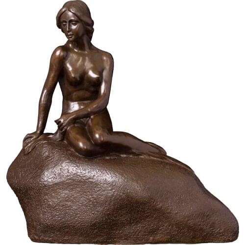 Large Danish the Mermaid Statue Bronze Famous Sculpture Art Home Living Room Decoration