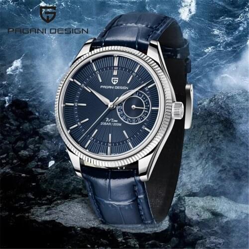 PAGANI DESIGN Classic Luxury Mens Automatic Watches Sapphire Glass Mechanical Wristwatch Stainless Steel 200M Waterproof Watch