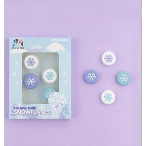 Snowflake Snow Thumb Stick Grip Cap Joystick Cover For Sony Playstation Dualshock 4/3 PS4/PS3/Xbox 360/NS Switch Pro Controller