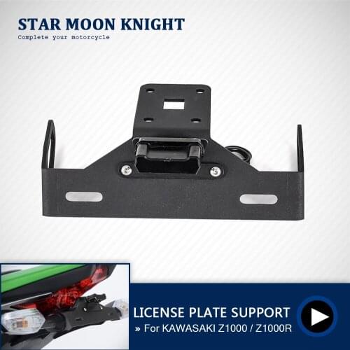 License Plate Frame Holder support For KAWASAKI Z1000 2014 2015 2016 2017 Z1000R 2018 2019 Z 1000 R Fender Bracket LED