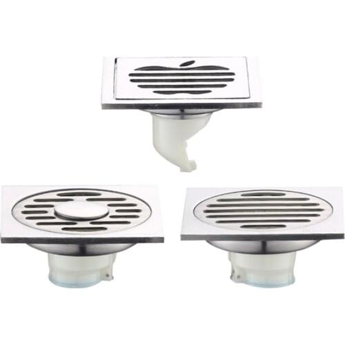 304 Stainless Steel Deodorant Floor Drain Bathroom Toilet Bathroom Shower Washing Machine Floor Drain Brushed/Chrome